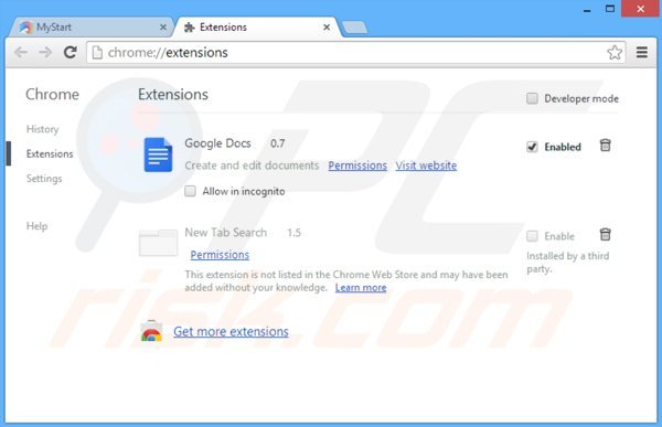 Removing dlsecure toolbar from Google Chrome extensions