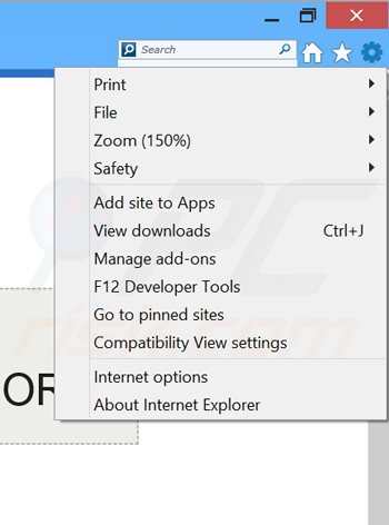 Removing IneedSpeed ads from Internet Explorer step 1