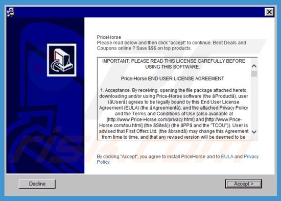 pricehorse adware installer