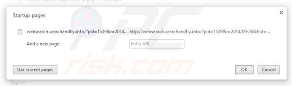 Removing websearch.searchandfly.info from Google Chrome homepage