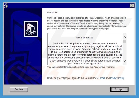 geniusbox adware installer