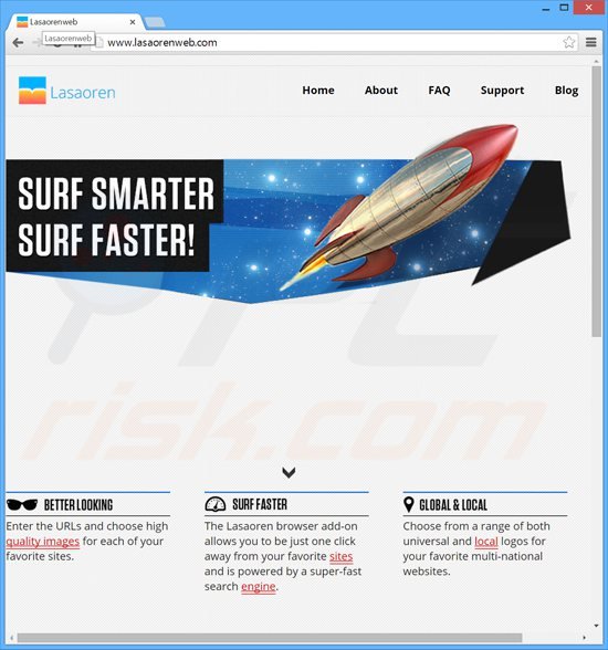 Website advertising lasaoren.com browser hijacker