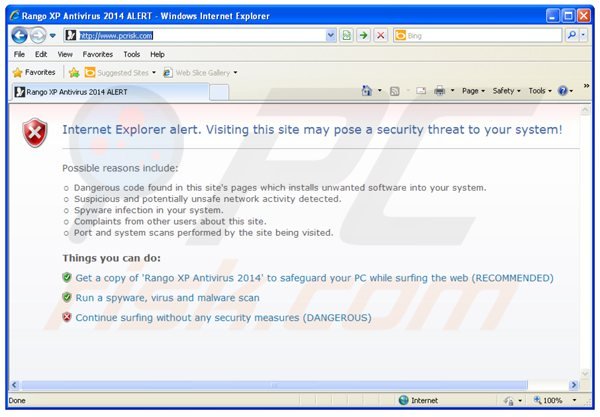 rango xp antivirus 2014 blocking Internet access