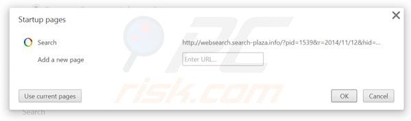 Removing websearch.search-plaza.info from Google Chrome homepage