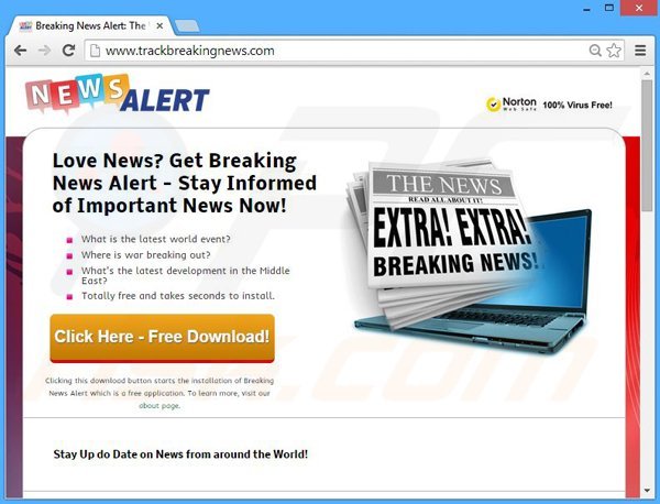 Breaking News Alert adware