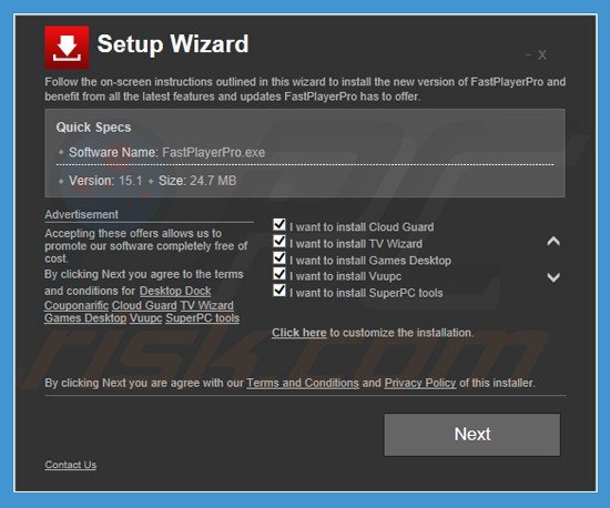 games desktop adware installer