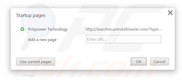 Removing Uninstall Master from Google Chrome homepage