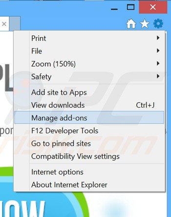 Removing Winner Media Player ads from Internet Explorer step 1