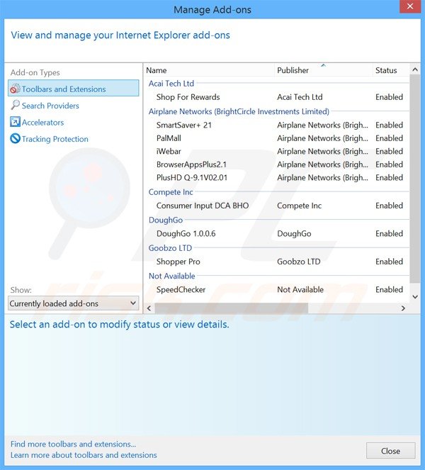 Removing www-searching.com related Internet Explorer extensions