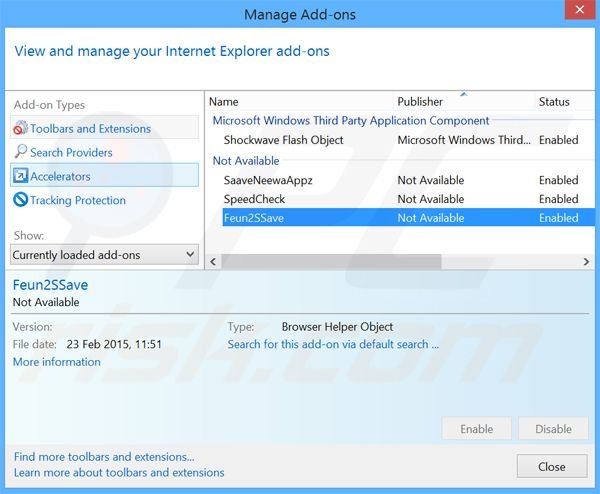 Removing DownSave ads from Internet Explorer step 2