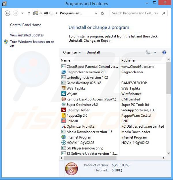 FlashBeat adware uninstall via Control Panel