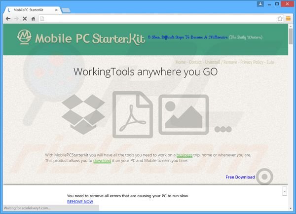 MobilePCStarterKit adware