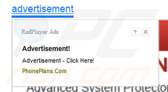 radplayer generating intrusive online ads