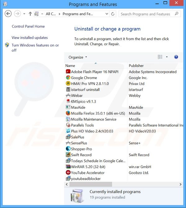 LolyKey adware uninstall via Control Panel