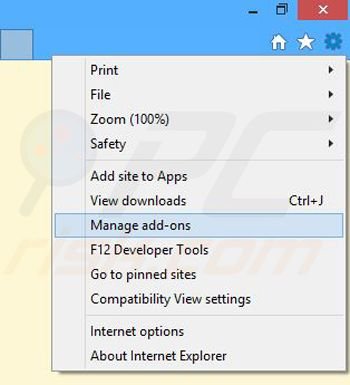 Removing Roaming Rate ads from Internet Explorer step 1