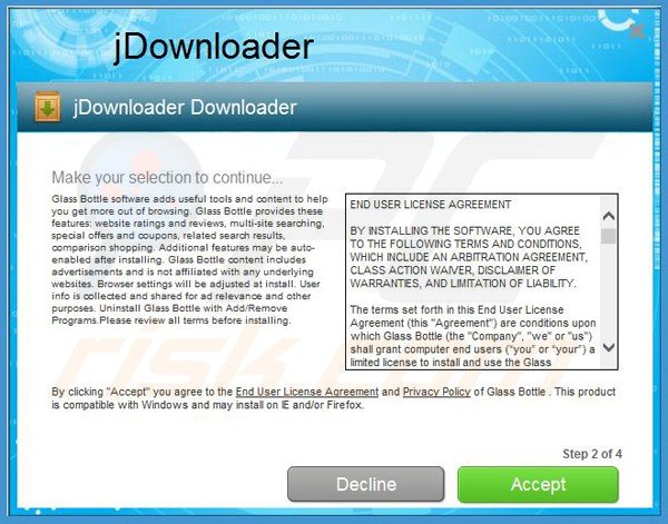 glass bottle adware installer