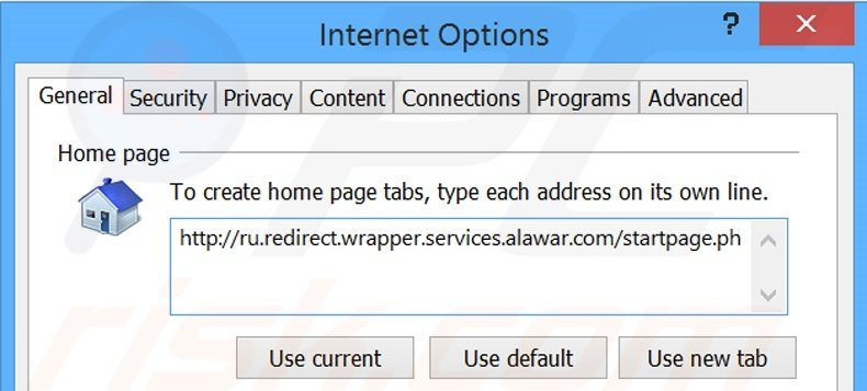 Removing start.alawar.com from Internet Explorer homepage