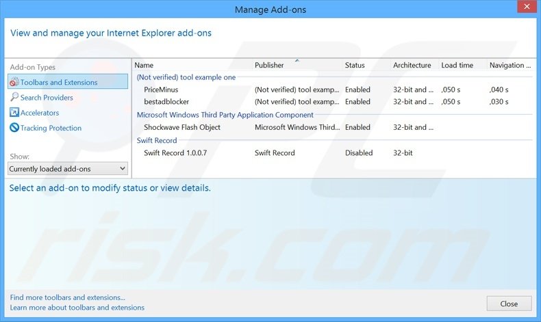 Removing WordAnchor ads from Internet Explorer step 2