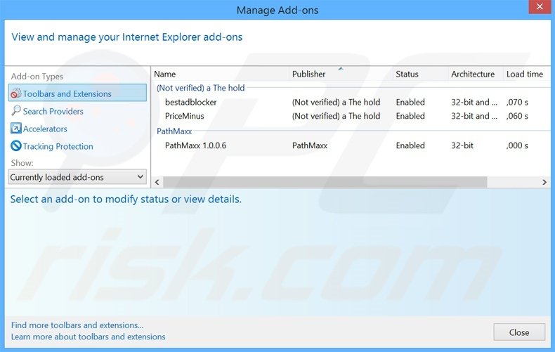 Removing bit-search.com related Internet Explorer extensions