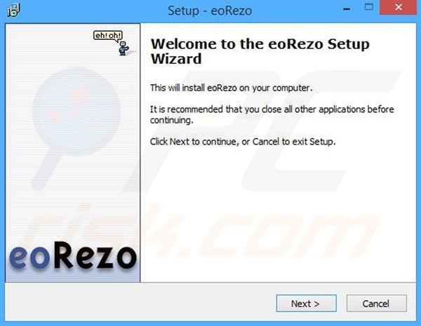 eoRezo adware installation setup