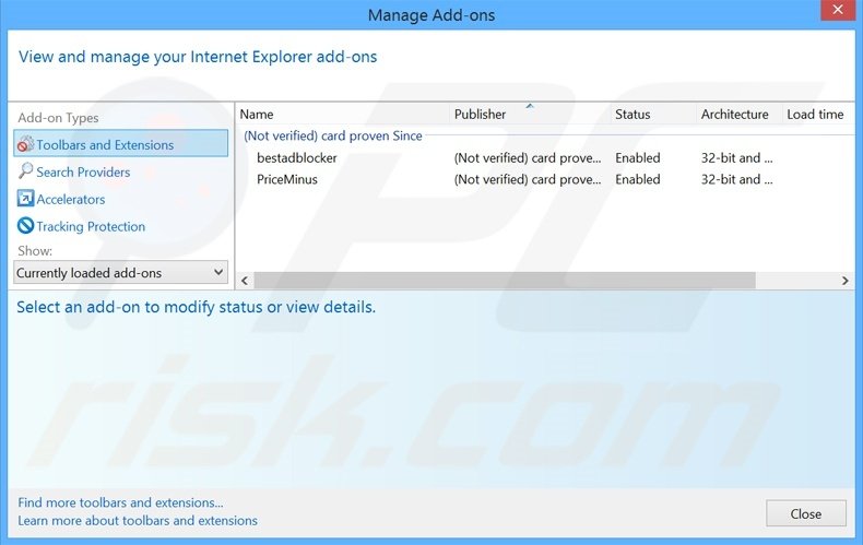 Removing search.mycouponsxp.com related Internet Explorer extensions