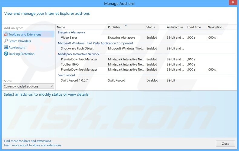 Removing Provider ads from Internet Explorer step 2