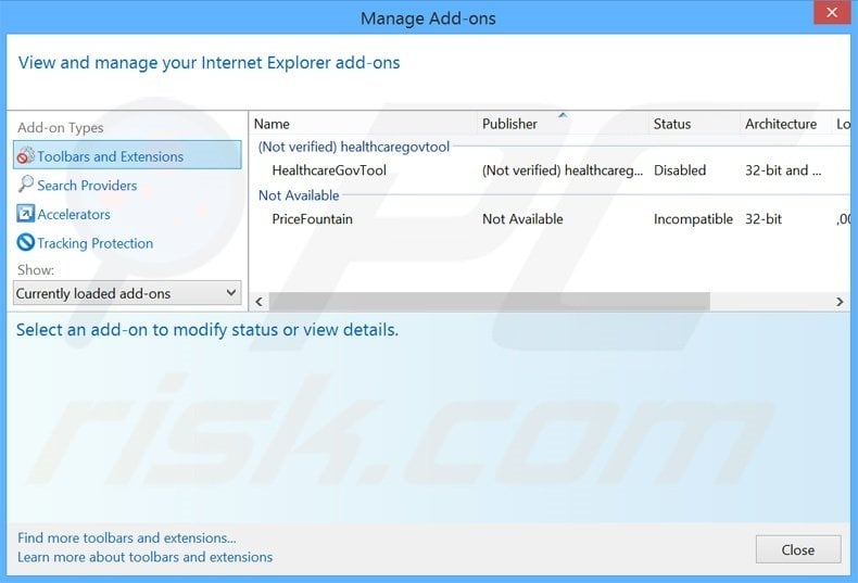 Removing safebrowsesearch.com related Internet Explorer extensions