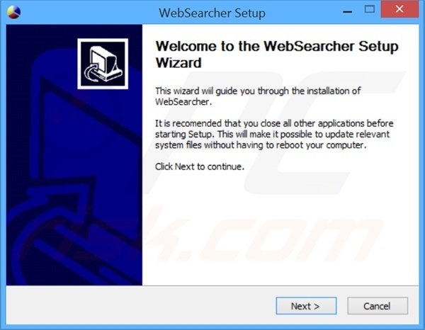 WebSearcher adware installer