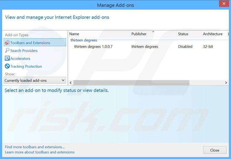 Removing WikiBrowser ads from Internet Explorer step 2