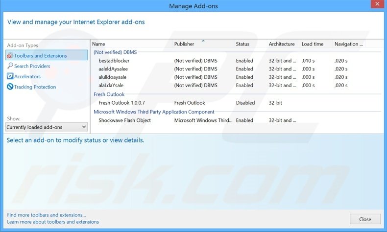 Removing RapidReader ads from Internet Explorer step 2