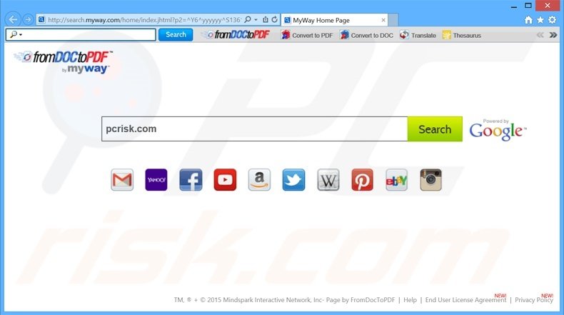 search.myway.com browser hijacker