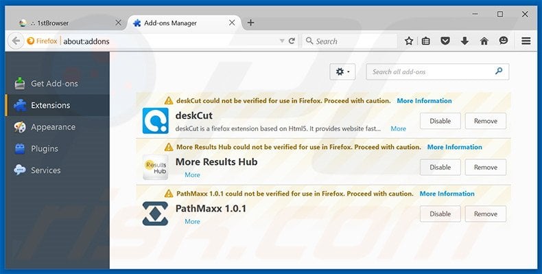 Removing Advanced Calendar ads from Mozilla Firefox step 2