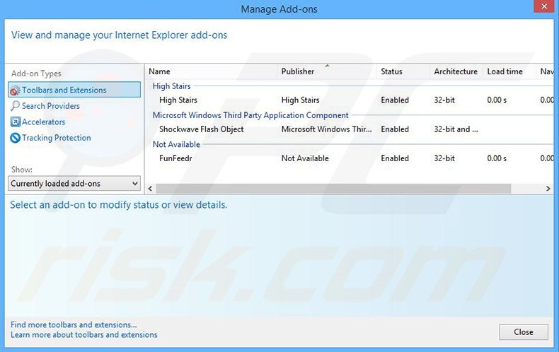 Removing Cinemax Plus ads from Internet Explorer step 2