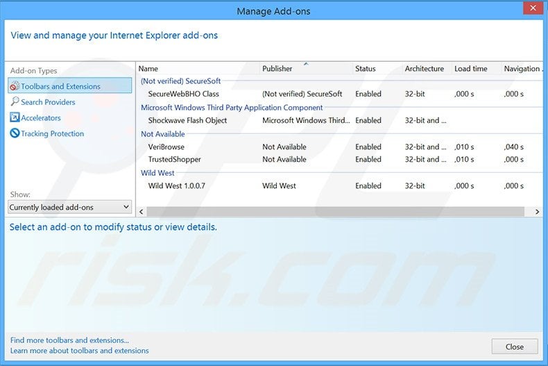 Removing CouponDropDown ads from Internet Explorer step 2