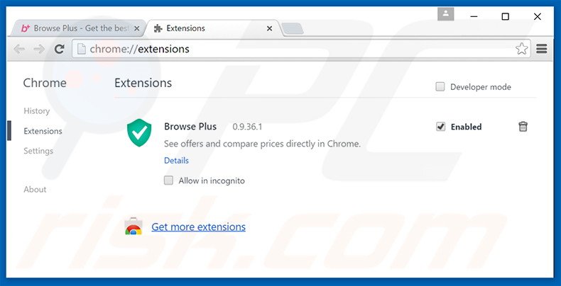 Removing Jogotempo ads from Google Chrome step 2