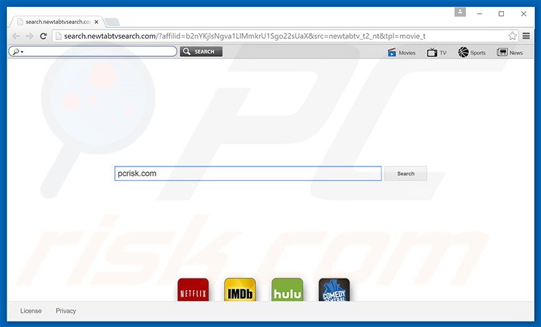 search.newtabtvsearch.com browser hijacker