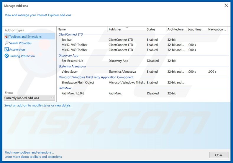 Removing DailyWiki ads from Internet Explorer step 2