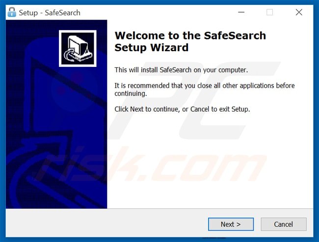 safesearch.net Browserentführer Installationsprogramm-Setup