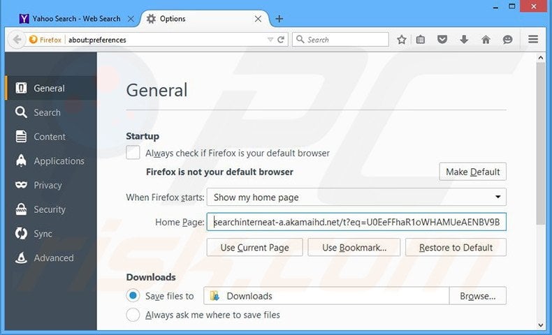 Removing searchinterneat-a.akamaihd.net from Mozilla Firefox homepage