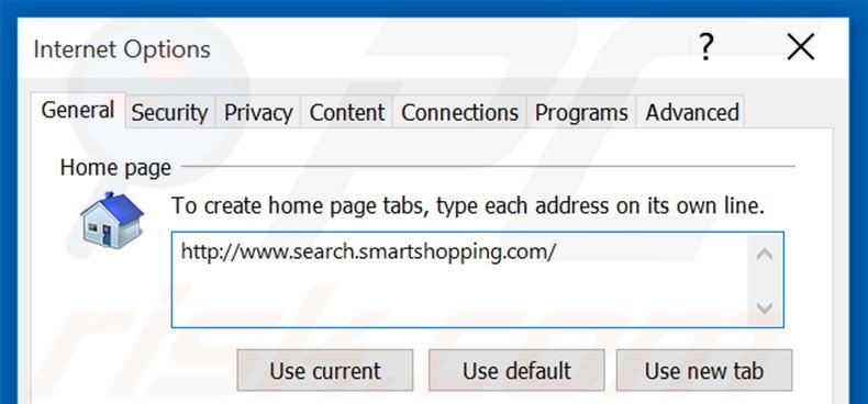 Removing search.smartshopping.com from Internet Explorer homepage