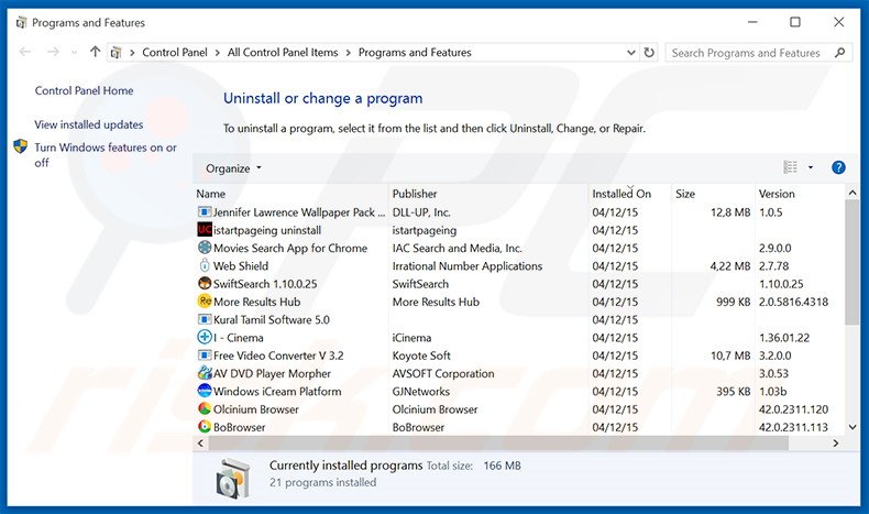 Re-Markit adware uninstall via Control Panel