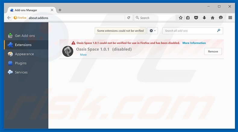 Removing hohosearch.com related Mozilla Firefox extensions