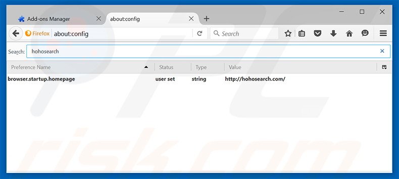 Removing hohosearch.com from Mozilla Firefox default search engine