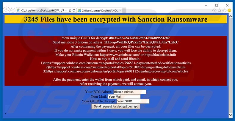 Sanction decrypt instructions