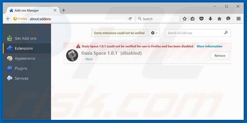 Removing zeta-search.com related Mozilla Firefox extensions