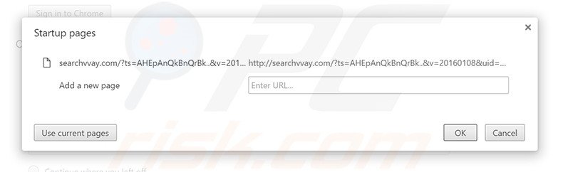 Removing searchvvay.com from Google Chrome homepage