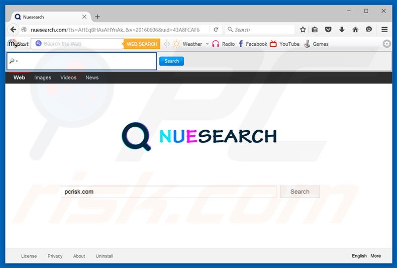 nuesearch.com browser hijacker