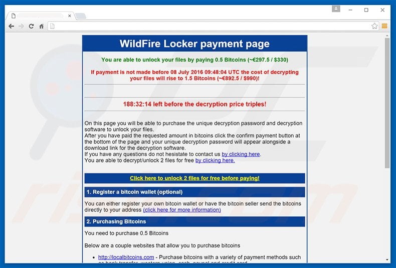 WildFire Locker website