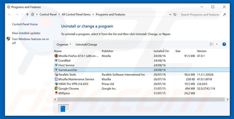 Ad by netutils adware uninstall via Control Panel