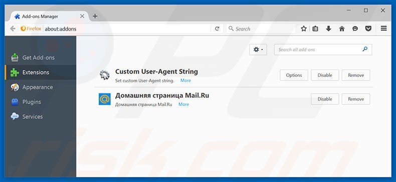 Removing play-bar.net related Mozilla Firefox extensions